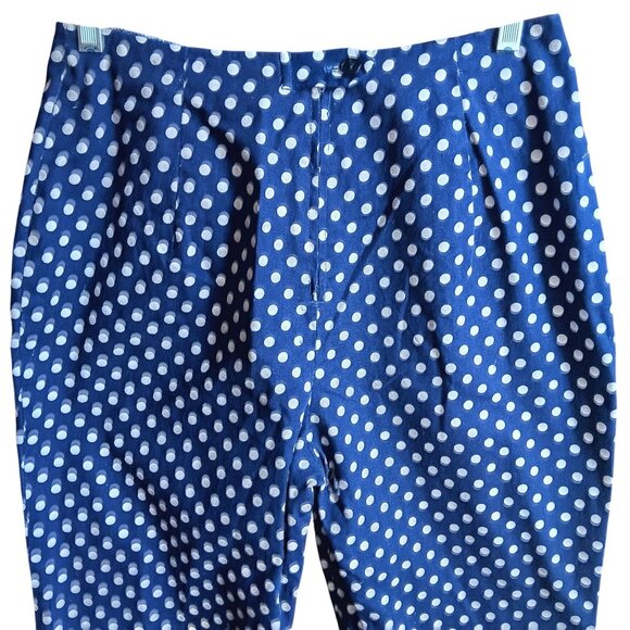 28x28 TrueVintage Blue Polka Dot Bellbottom Pants 1960's by Joyce - Picture 4 of 7